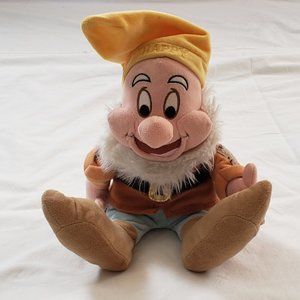 Vintage Disney 7 Dwarfs Happy 10" Plush